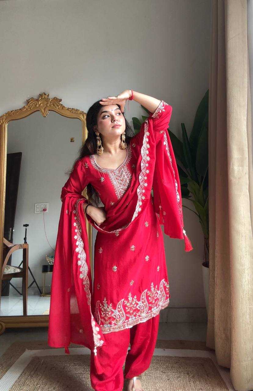 Chinon Embroidery Salwar Suit